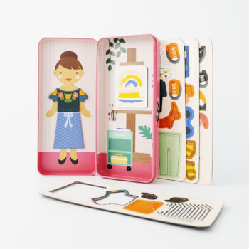 Ask med klippdocka från Petit Collage.