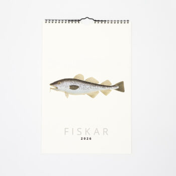 Kalender Fiskar 2026, med illustration föreställande en torsk.