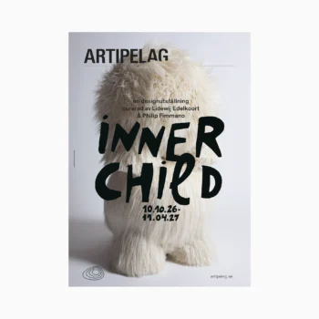 Affisch till designutställningen Inner Child, verk av Pietro Franceschini.